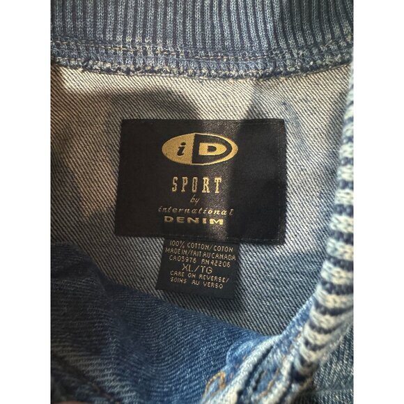 Mens BIG 12 Conference Denim Quilted Bomber Jacket PreOwned Size‎ XL |P1 - Picture 5 of 7